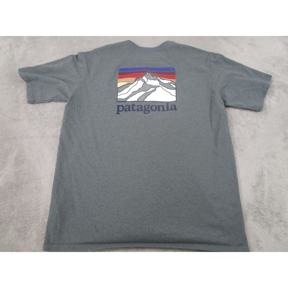 Patagonia Shirt Mens Medium Green Crew Neck Short Sleeve Outdoor - Picture 7 of 9